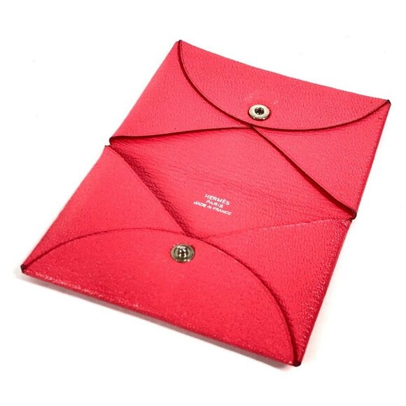 HERMES Calvi Pass Case Card Case Card Case Chevre pink - Picture 11 of 11